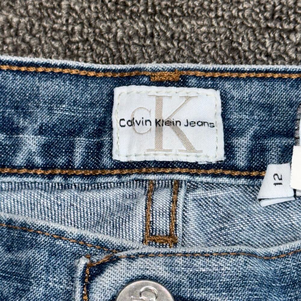 VTG 90s Calvin Klein Jeans Boot Cut Double Stone Medium Wash Women's Size 12 - Picture 3 of 10